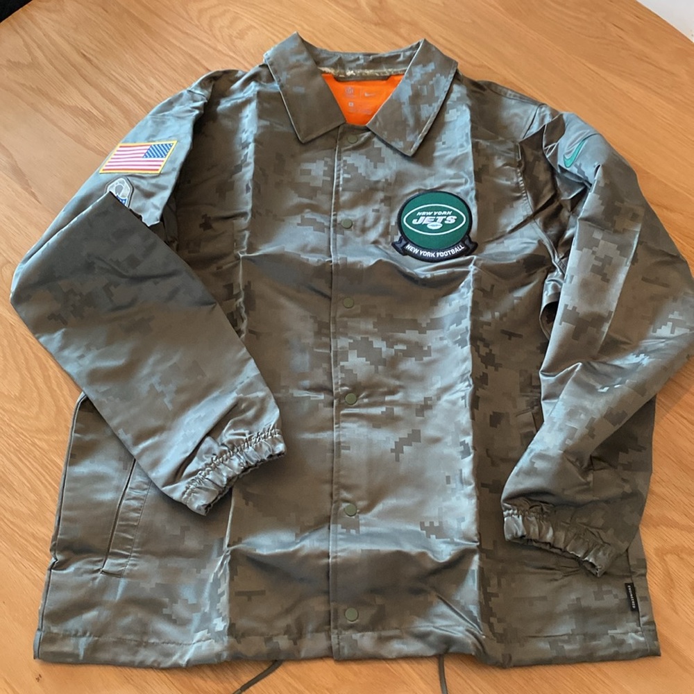 XL Nike NFL NYJ Camo Salute to Service Snap Jacket